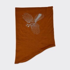 Opus Fresh Unisex Merino Neckwarmer - Youth -  Piwakawaka - Orange