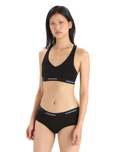 Icebreaker Cool-Lite Sprite Racerback Bra - Black