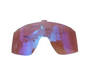 Replacement Goggle Lens: Smith Pursuit Sunglasses Replacement Lens Chromapop Glacier Photochromic copper to gray with blue mirror