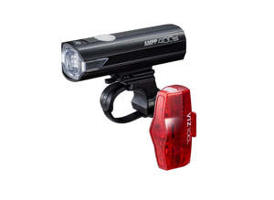 Bike Accessories: Cat Eye AMPP 400S Front Light & Viz100 Rear Light USB-C Rechargeable Set