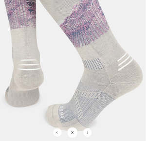Socks: Le Bent Elyse Saugstad Pro Targeted Cushion Snow Sock - Silver Lining