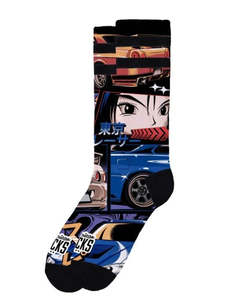 Socks: American Socks Mid High Sock - Tokyo Drift