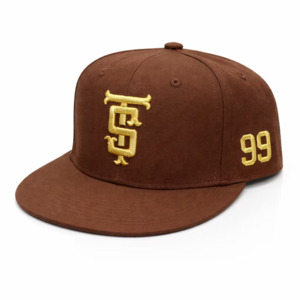 Caps: The Thousandires Logo Snapback cap Brown/Gold