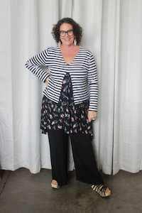 TCD Portia Cardi -  Stripe Rib