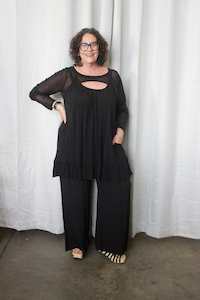 TCD Baby Doll Top - Black