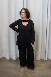 TCD Dihlia Top - Black Mesh