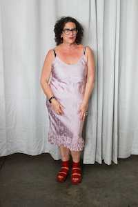 Products: TCD Midi Bias Frill Slip - Lavender