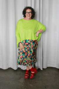 TCD Lockdown Crop - Neon Green Merino