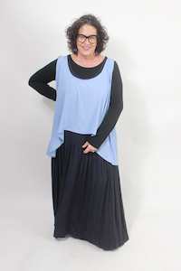 Tunics: TCD Crop Athena Tunic - Pastel Blue