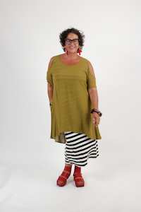 Tunics: TCD Songbird Top - Chartreuse (LUCKY LAST - S = 16)