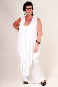 Tunics: TCD Cowl Drape Tunic  - Cream