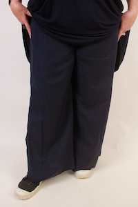 Linen: TCD Sadie Pant - Navy (LUCKY LAST 1 = 14-16)