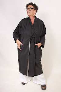 Linen: TCD Canvas Coat - Pinstripe Wool