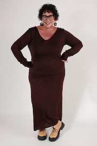 Belina Tube Dress Styles: TCD Long Thumbelina - Chocolate Brown