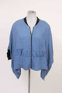 Juna: Juna Bomber - Wedgewood Blue Rouche Bomber