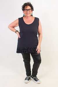 Styles Like A Cardigan Piece: TCD Bobbie Frill Camisole - Navy