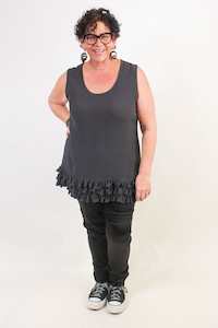 Styles Like A Cardigan Piece: TCD Bobbie Frill Camisole - Grey