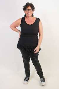 Styles Like A Cardigan Piece: TCD Bobbie Frill Camisole - Black