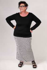 Stripes: TCD Simply Tee - Black Merino