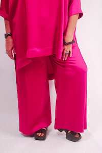 Mesh Separates Bias Slips: TCD Sadie Pant - Fuchsia Satin
