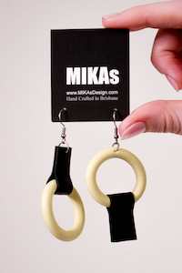Mikas: Mikas Plus Minus Earrings - Cream
