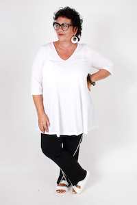 Light Weight Summer Dresses: TCD Evie Tee - White