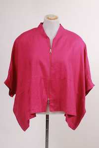 Juna: Juna Bomber - Fuchsia Linen Bomber