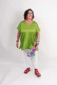 Under 100: TCD Maggie Tee - Chartreuse Satin