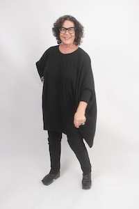 300 And Up: TCD Habitat Top - Black Merino