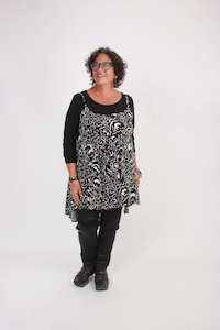 TCD Carmen camisole - Black & Cream Floral