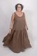 TCD Petticoat Dress - Brown Viscose Linen