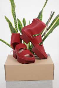 Trippen: Trippen Secret Shoe- Red (LUCKY LAST - 41 = 10)