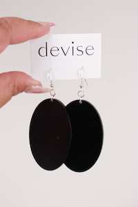 Devise: Devise Oval Earrings - Black