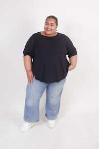 TCD Curve Tee (T-Shirt) - Navy