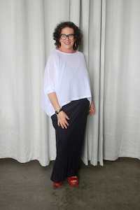 TCD Lockdown Crop Top -  White Mesh