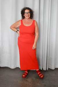 14: TCD Long La Bella Dress- Orange