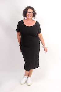 Nothing Over 149: TCD Sleeved La Bella Dress - Black Rib