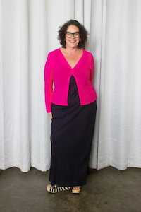 TCD Portia Cardigan -  Fuchsia Mesh