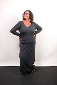 Tcd The Carpenters Daughter: TCD Long Thumbelina Dress - Grey Merino