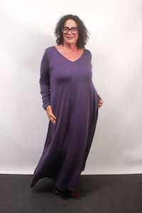 Tcd The Carpenters Daughter: TCD A-line Dress - Purple Merino Wool