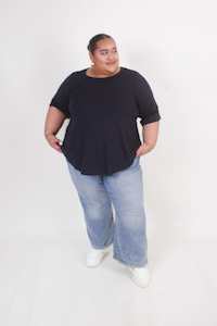 TCD Curve Tee (T-Shirt) - Navy