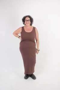 Under 200: TCD Long La Bella Dress - Chocolate Brown Rib