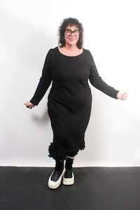 Under 300: TCD Midi Frill Dress - Black