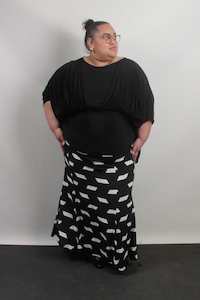 300 And Up: TCD Iris Top - Black