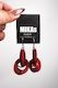 Mikas - Fan Rings Earrings - Red