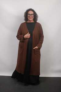 Wool Collection: TCD Cardigan - Chocolate Brown