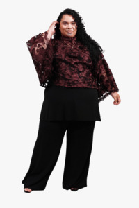 Gorjis Cove Top - Merlot (LUCKY LAST - OS = 14/24)