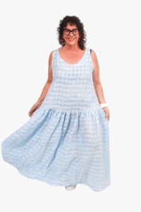 TCD - Petticoat Dress - Baby Blue Check