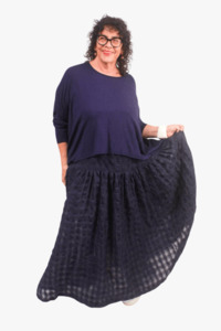 300 And Up: TCD - Petticoat Dress - Navy Check