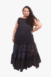 Lucky Lasts: Gorjis Arlo Petticoat - Navy Linen (LUCKY LAST SIZE  - L = 22/24)